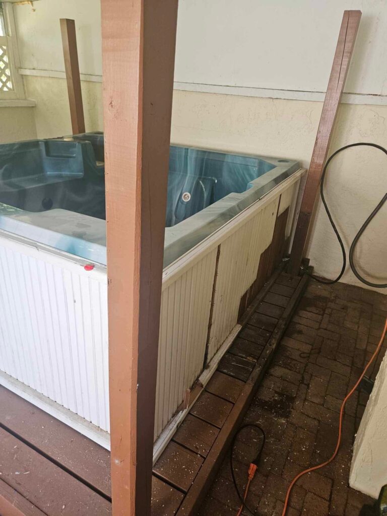 Hot tub removal