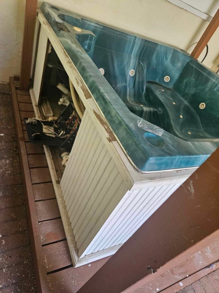 Hot tub removal