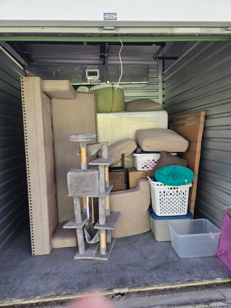Furniture to be removed from storage unit